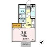 カレッジタウン　E・F棟 1Kの間取り