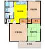 カムールアッシュ　Ａ棟 3DKの間取り