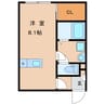 パステル東須恵 1Kの間取り