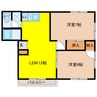 コーポ若山 2LDKの間取り