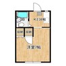 コーポ本山 1Kの間取り
