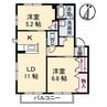 シャーメゾンヤナイＢ 2LDKの間取り
