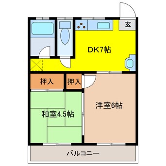 間取図 際波コーポ