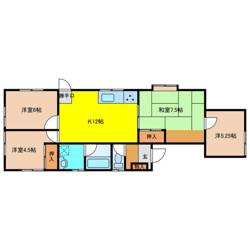 間取図 際波1721貸家