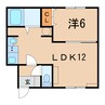 サンハイツ 1LDKの間取り