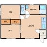コーポミニオン 2LDKの間取り