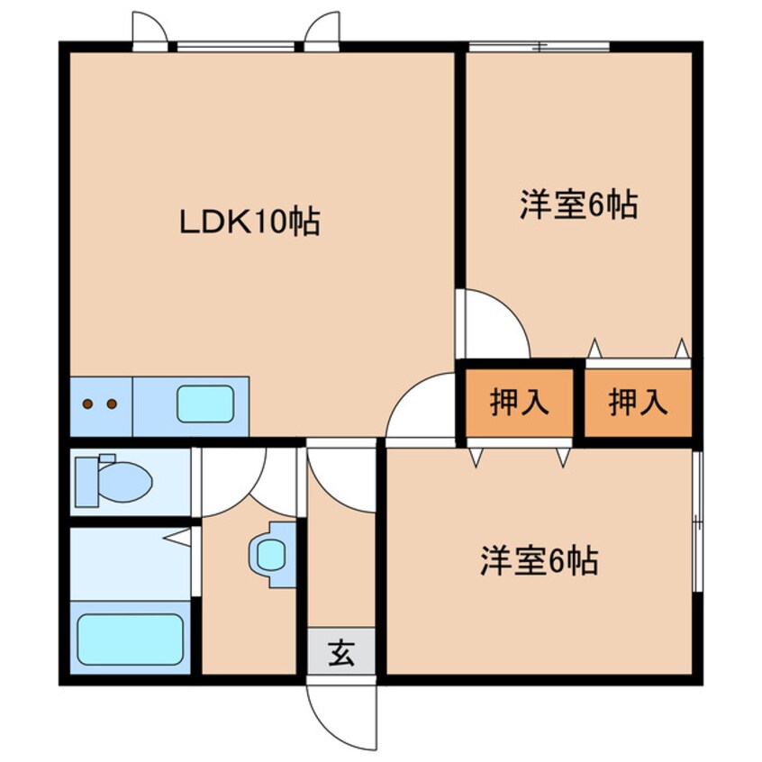 間取図 ムラサキハイツ3