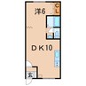 MK-GLORY 1DKの間取り