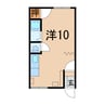 オリス美深 1Rの間取り