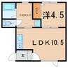 ハビット1 1LDKの間取り