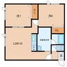 アプリコット 2LDKの間取り