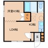 マンション　あんさんぶる 1LDKの間取り