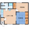 佐野ハイツ 2LDKの間取り