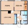 佐野ハイツ 2LDKの間取り