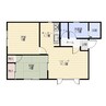 グリーンハイツ 2LDKの間取り