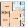 ハイツ　ありこべーる 2LDKの間取り