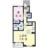 コッツウォルズＡ 1LDKの間取り