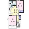 セントラル明日香　Ａ 2DKの間取り