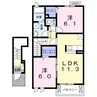 クレメントパークＢ 2LDKの間取り