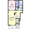 サクラヒルズ 1LDKの間取り