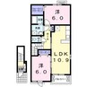 シャトーハイツI 2LDKの間取り
