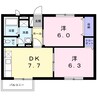マリアージュＳ 2DKの間取り