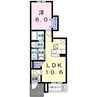 ソラボレＣ 1LDKの間取り