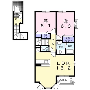 間取図 ヴィラプリムローズＢ