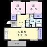 ロイヤルエステート神明Ａ 2LDKの間取り