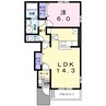 ペアハウスヒロセＦ 1LDKの間取り
