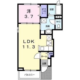 間取図 フラット岡芹