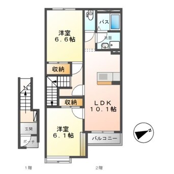 間取図 ラ・パレット