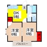 ベルフラット 2DKの間取り