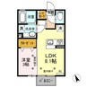 パセオ　フロレスタA 1LDKの間取り