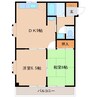 レジェンドパレス 2DKの間取り