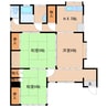 落合住宅（乙） 3Kの間取り