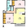 リビングタウン結城D 2LDKの間取り