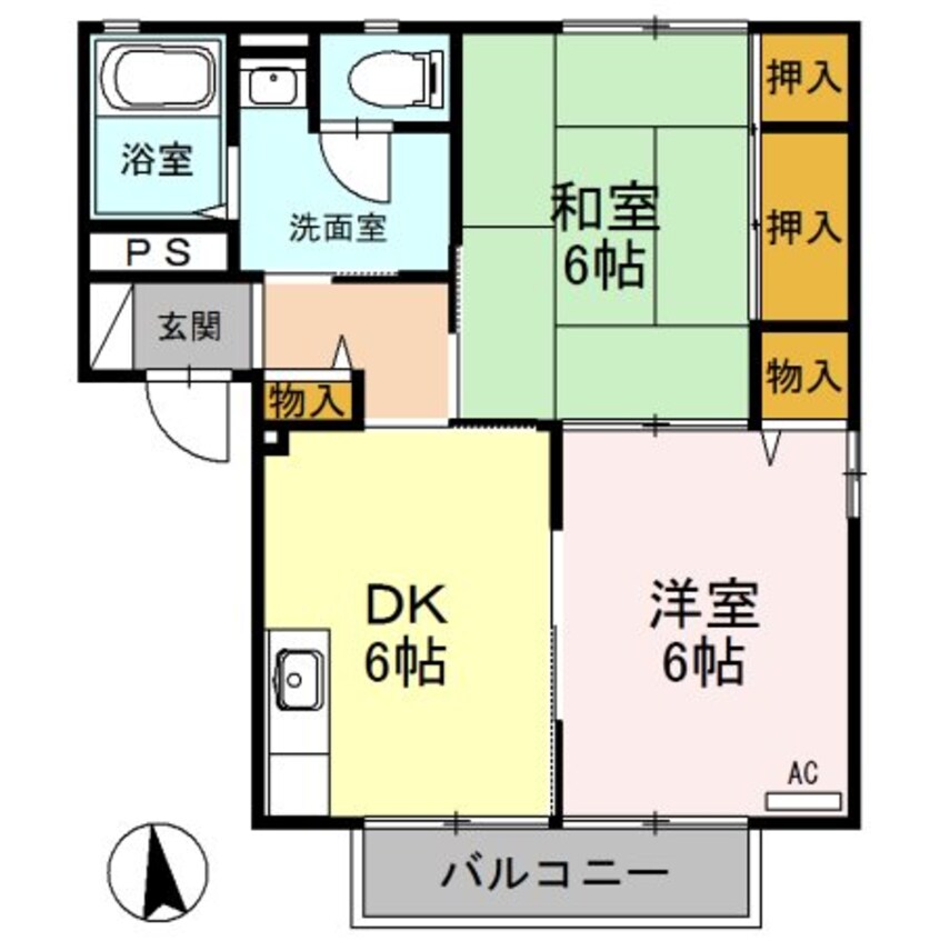 間取図 スカイハイツB