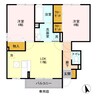 晄颯　弐 2LDKの間取り