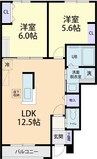 Bell demeure 2LDKの間取り