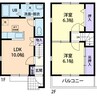 North　Field 2LDKの間取り