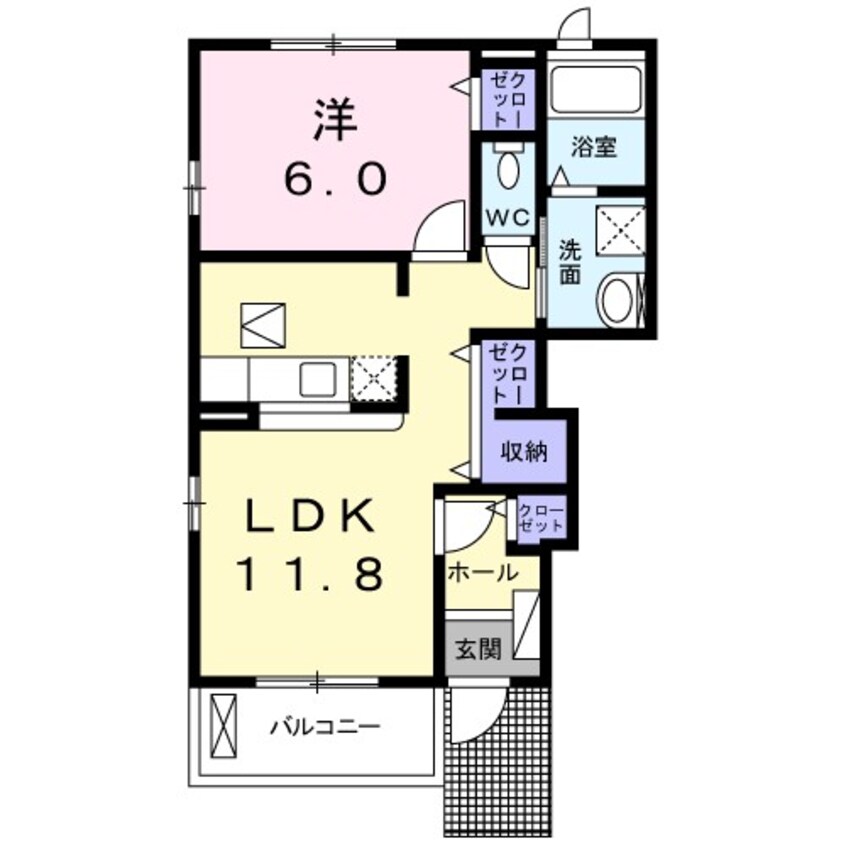 間取図 フォンテーヌ．ブローＡ