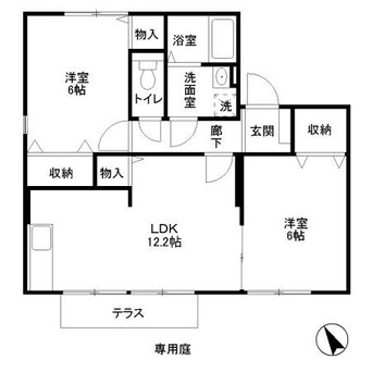 間取図 プリシェール逆井II