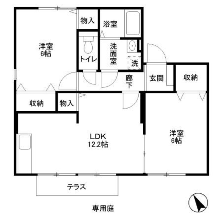 間取図 プリシェール逆井II