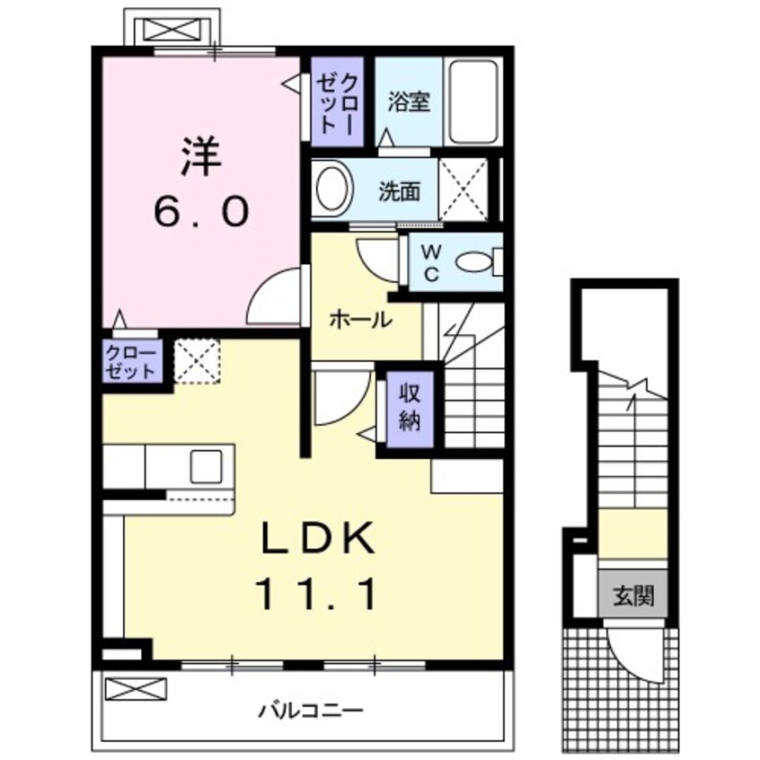 間取図 ブルーローズＡ