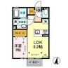 ルビア 1LDKの間取り