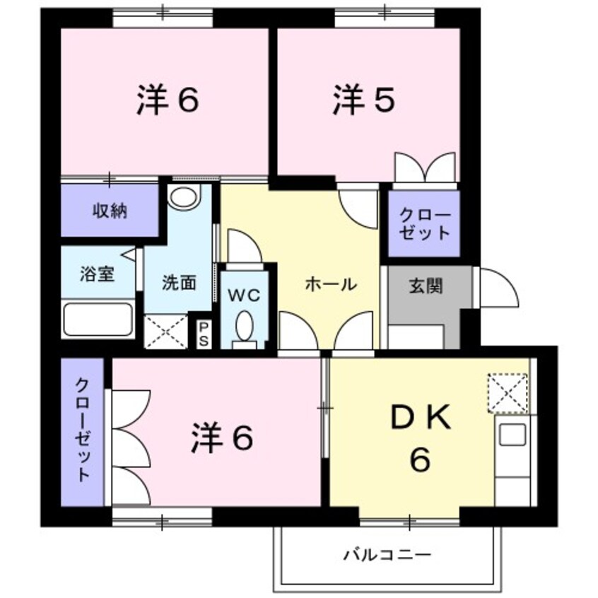 間取図 ロイヤルエステート神明Ｂ