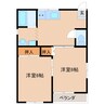 メゾン松田 2DKの間取り