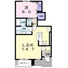 プリマヴェーラＢ 1LDKの間取り