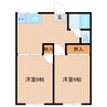 ファミーユ下館A 2DKの間取り